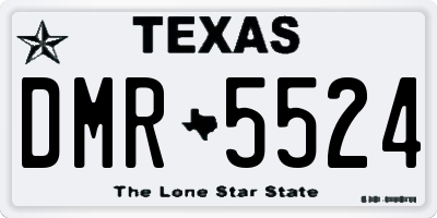 TX license plate DMR5524