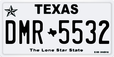 TX license plate DMR5532