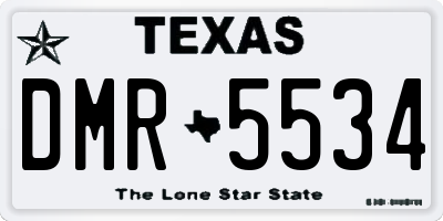 TX license plate DMR5534
