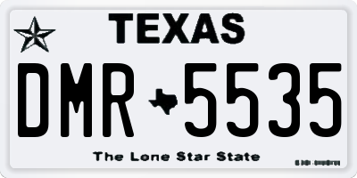 TX license plate DMR5535