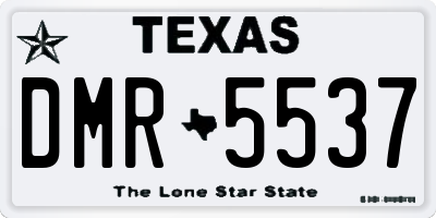 TX license plate DMR5537