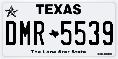 TX license plate DMR5539