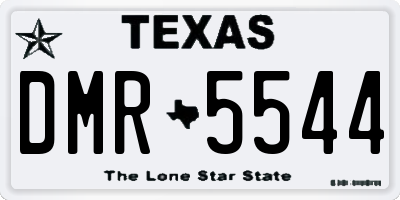 TX license plate DMR5544