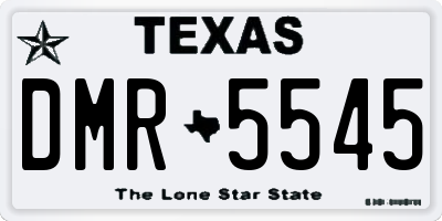 TX license plate DMR5545