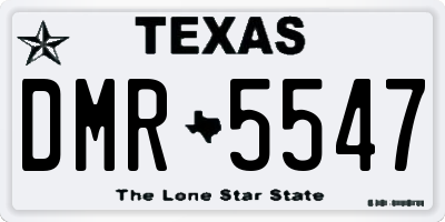 TX license plate DMR5547