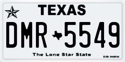 TX license plate DMR5549