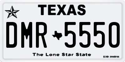 TX license plate DMR5550