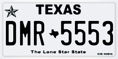 TX license plate DMR5553