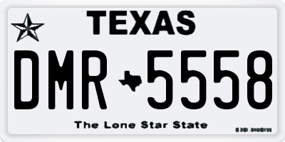 TX license plate DMR5558