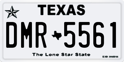 TX license plate DMR5561