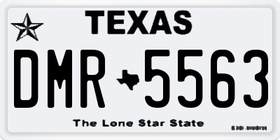 TX license plate DMR5563