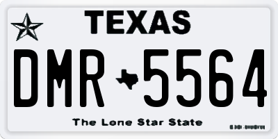 TX license plate DMR5564