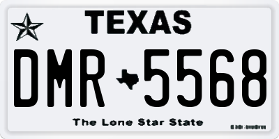 TX license plate DMR5568