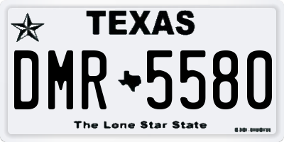 TX license plate DMR5580