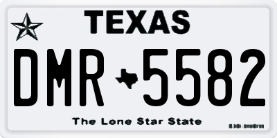 TX license plate DMR5582
