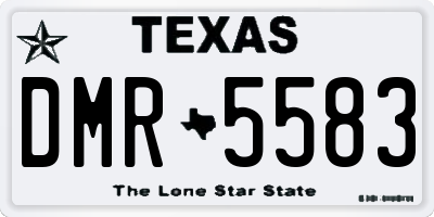 TX license plate DMR5583