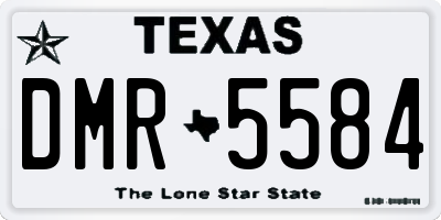 TX license plate DMR5584
