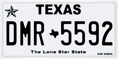 TX license plate DMR5592