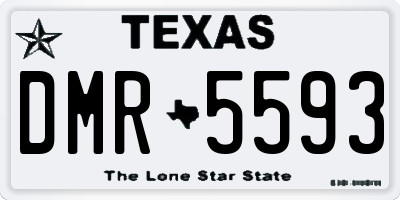TX license plate DMR5593