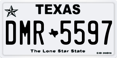 TX license plate DMR5597