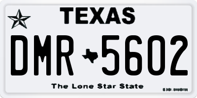 TX license plate DMR5602