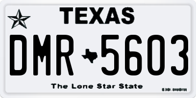 TX license plate DMR5603
