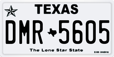 TX license plate DMR5605