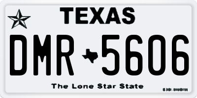 TX license plate DMR5606