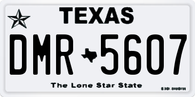 TX license plate DMR5607