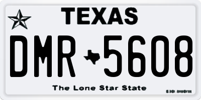 TX license plate DMR5608