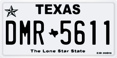 TX license plate DMR5611