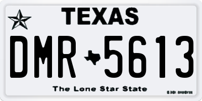 TX license plate DMR5613