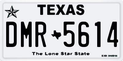 TX license plate DMR5614
