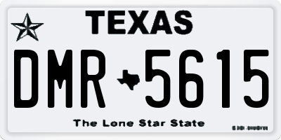 TX license plate DMR5615