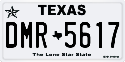 TX license plate DMR5617