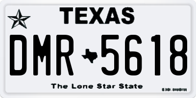 TX license plate DMR5618
