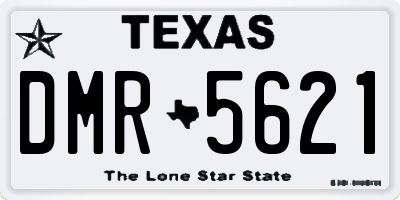 TX license plate DMR5621