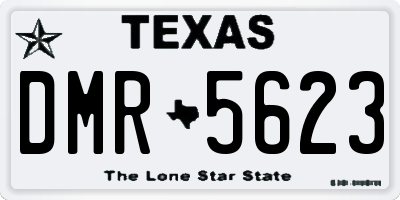 TX license plate DMR5623