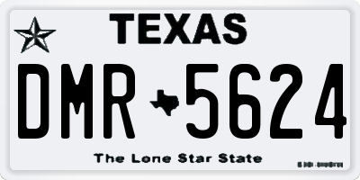 TX license plate DMR5624