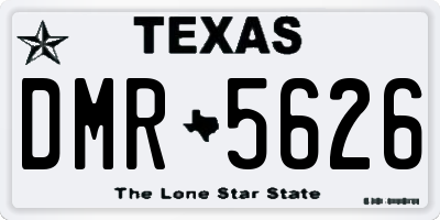 TX license plate DMR5626