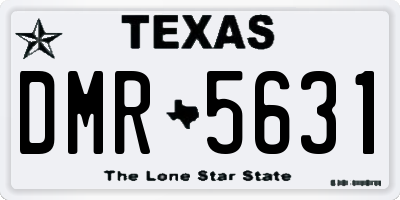 TX license plate DMR5631