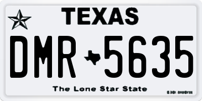 TX license plate DMR5635