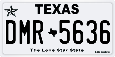 TX license plate DMR5636