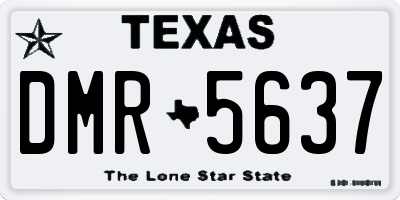 TX license plate DMR5637