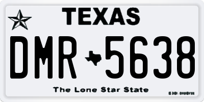 TX license plate DMR5638