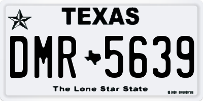 TX license plate DMR5639