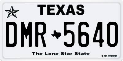 TX license plate DMR5640