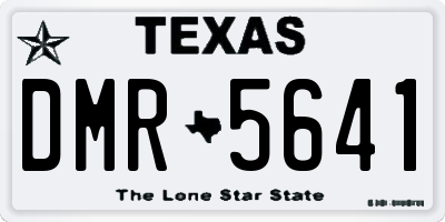 TX license plate DMR5641