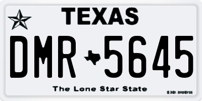 TX license plate DMR5645
