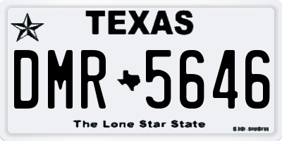 TX license plate DMR5646
